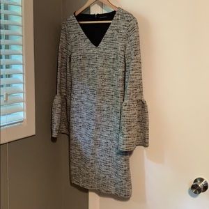 Work dress with bell sleeves